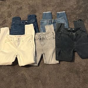 Pack of 5 Girls Size 12 Jeans (Wide Range of Washes)
